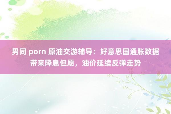 男同 porn 原油交游辅导：好意思国通胀数据带来降息但愿，油价延续反弹走势